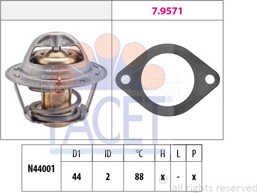 FACET 7.8369 - Termostat, soyuducu furqanavto.az