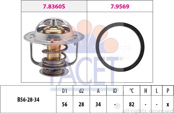 FACET 7.8360 - Termostat, soyuducu furqanavto.az