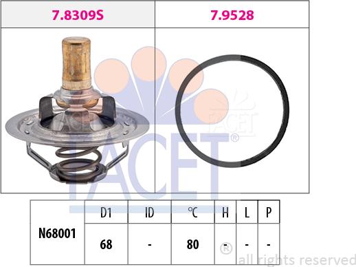 FACET 7.8309 - Termostat, soyuducu furqanavto.az