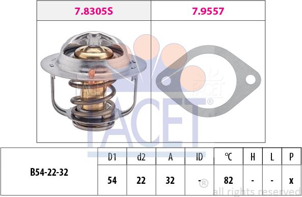 FACET 7.8305 - Termostat, soyuducu furqanavto.az