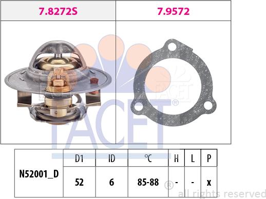 FACET 7.8388 - Termostat, soyuducu www.furqanavto.az