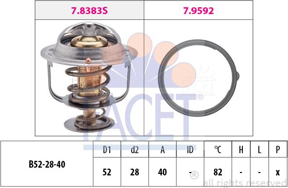 FACET 7.8383 - Termostat, soyuducu furqanavto.az