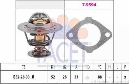 FACET 7.8387 - Termostat, soyuducu furqanavto.az