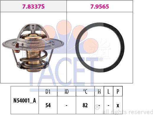 FACET 7.8334 - Termostat, soyuducu furqanavto.az