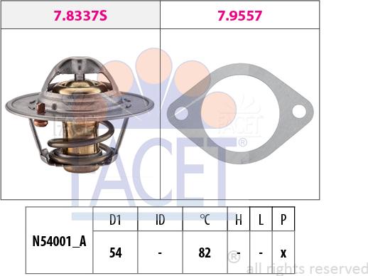 FACET 7.8337 - Termostat, soyuducu furqanavto.az