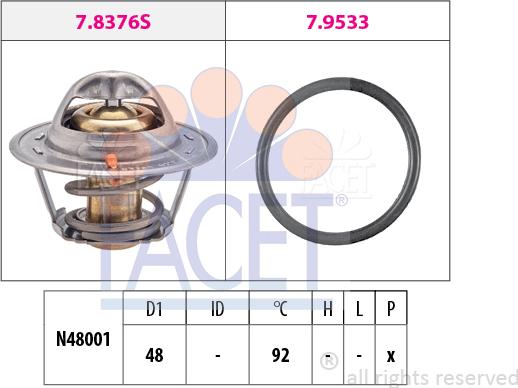 FACET 7.8376 - Termostat, soyuducu furqanavto.az