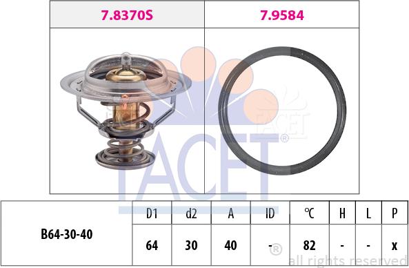 FACET 7.8370 - Termostat, soyuducu furqanavto.az