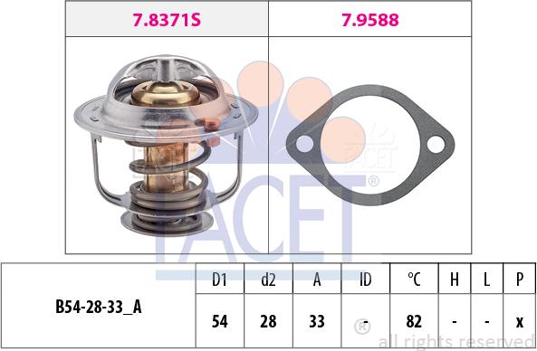 FACET 7.8371 - Termostat, soyuducu furqanavto.az