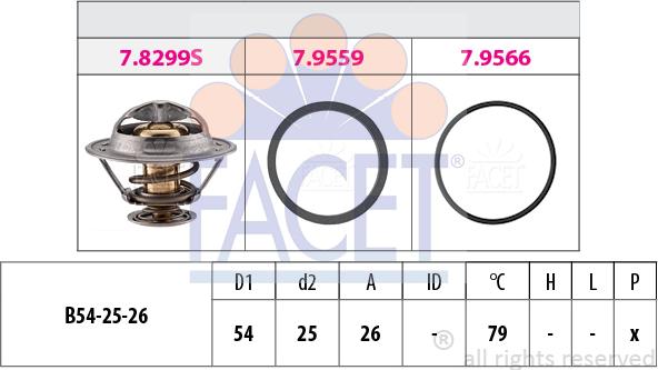 FACET 7.8299 - Termostat, soyuducu furqanavto.az