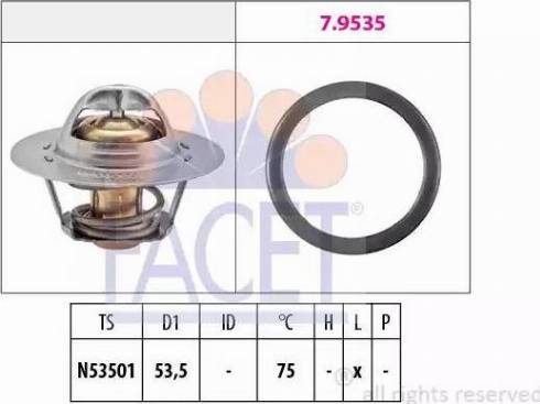 FACET 7.8249 - Termostat, soyuducu furqanavto.az