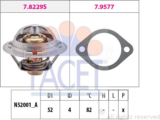 FACET 7.8244 - Termostat, soyuducu www.furqanavto.az