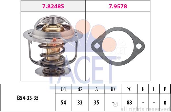 FACET 7.8248 - Termostat, soyuducu furqanavto.az