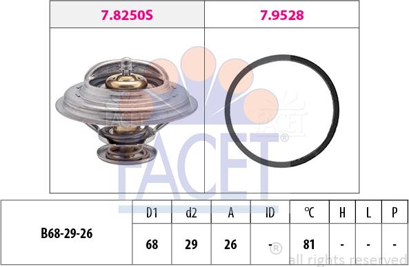 FACET 7.8250 - Termostat, soyuducu furqanavto.az