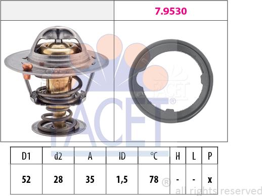 FACET 7.8267 - Termostat, soyuducu www.furqanavto.az