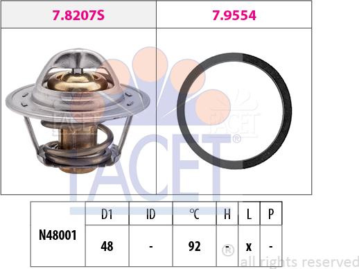 FACET 7.8207 - Termostat, soyuducu furqanavto.az