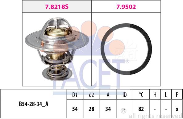 FACET 7.8218 - Termostat, soyuducu furqanavto.az