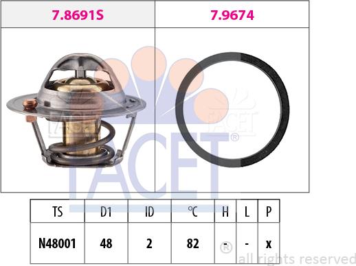 FACET 7.7999 - Termostat, soyuducu furqanavto.az