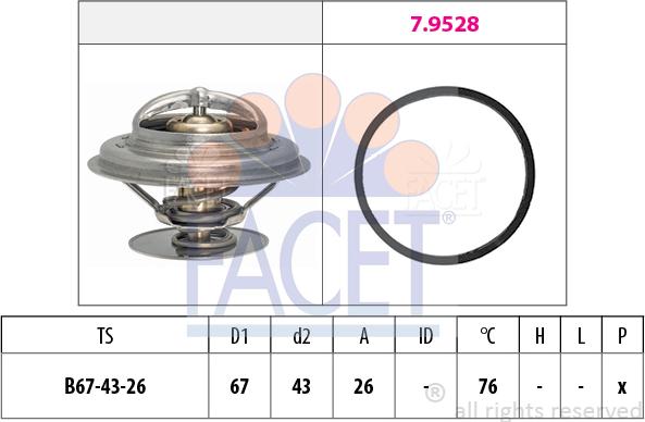 FACET 7.7996 - Termostat, soyuducu furqanavto.az