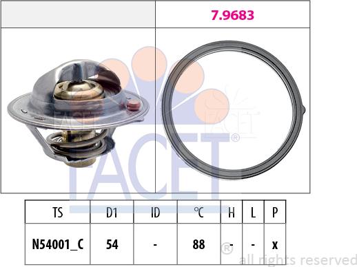 FACET 7.7997 - Termostat, soyuducu furqanavto.az