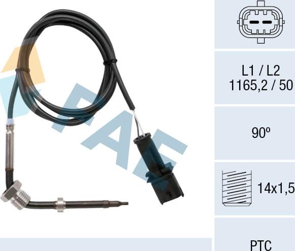 FAE 68044 - Sensor, işlənmiş qazın temperaturu furqanavto.az