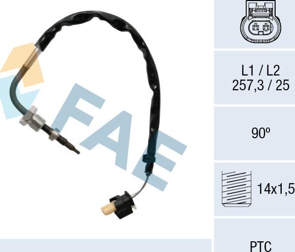 FAE 68031 - Sensor, işlənmiş qazın temperaturu furqanavto.az