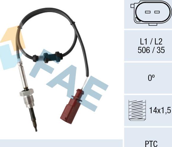 FAE 68026 - Sensor, işlənmiş qazın temperaturu furqanavto.az