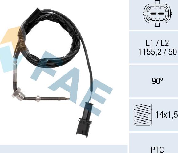 FAE 68123 - Sensor, işlənmiş qazın temperaturu furqanavto.az