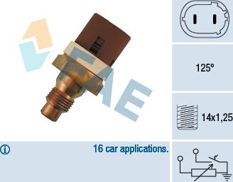 FAE 34070 - Sensor, soyuducu suyun temperaturu furqanavto.az