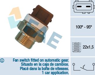 FAE 36650 - Temperatur açarı, radiator/kondisioner ventilyatoru furqanavto.az