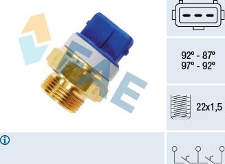 FAE 37920 - Temperatur açarı, radiator/kondisioner ventilyatoru furqanavto.az