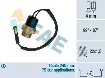 FAE 37490 - Temperatur açarı, radiator/kondisioner ventilyatoru furqanavto.az