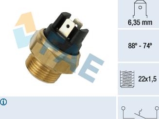 FAE 37420 - Temperatur açarı, radiator/kondisioner ventilyatoru furqanavto.az