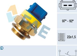 FAE 37580 - Temperatur açarı, radiator/kondisioner ventilyatoru furqanavto.az