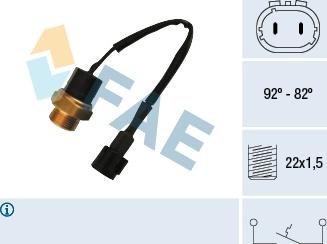 FAE 37670 - Temperatur açarı, radiator/kondisioner ventilyatoru furqanavto.az