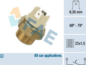 FAE 37040 - Temperatur açarı, radiator/kondisioner ventilyatoru furqanavto.az