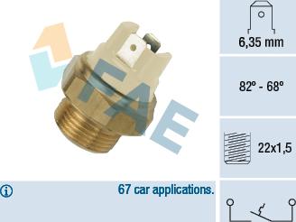 FAE 37050 - Temperatur açarı, radiator/kondisioner ventilyatoru furqanavto.az