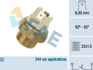 FAE 37020 - Temperatur açarı, radiator/kondisioner ventilyatoru furqanavto.az