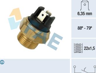 FAE 37340 - Temperatur açarı, radiator/kondisioner ventilyatoru furqanavto.az