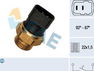 FAE 37260 - Temperatur açarı, radiator/kondisioner ventilyatoru furqanavto.az