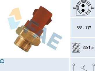 FAE 37230 - Temperatur açarı, radiator/kondisioner ventilyatoru furqanavto.az