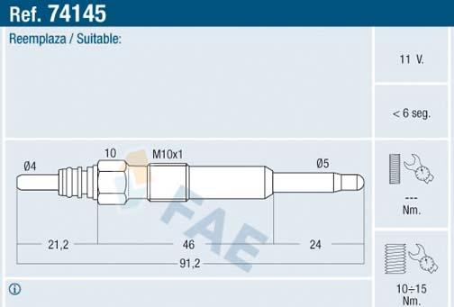 FAE 74145 - İşıqlandırma şamı furqanavto.az