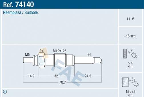 FAE 74140 - İşıqlandırma şamı furqanavto.az