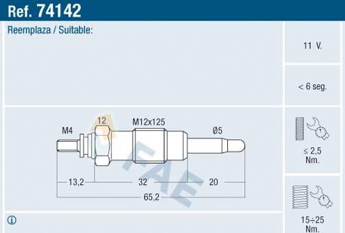 FAE 74142 - İşıqlandırma şamı furqanavto.az