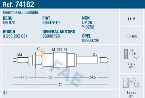 FAE 74162 - İşıqlandırma şamı furqanavto.az