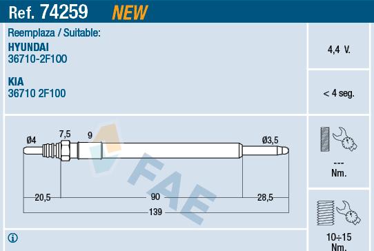 FAE 74259 - İşıqlandırma şamı www.furqanavto.az