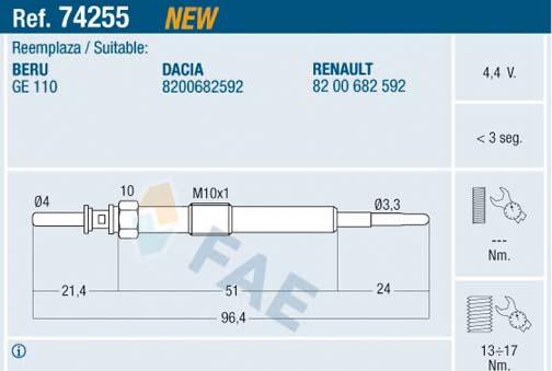 FAE 74255 - İşıqlandırma şamı furqanavto.az