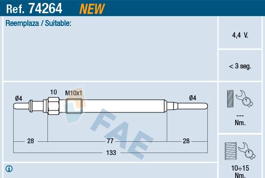 FAE 74264 - İşıqlandırma şamı furqanavto.az