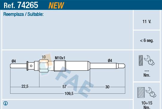 FAE 74265 - İşıqlandırma şamı furqanavto.az