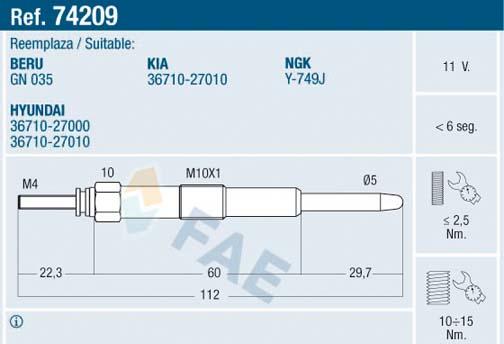 FAE 74209 - İşıqlandırma şamı furqanavto.az