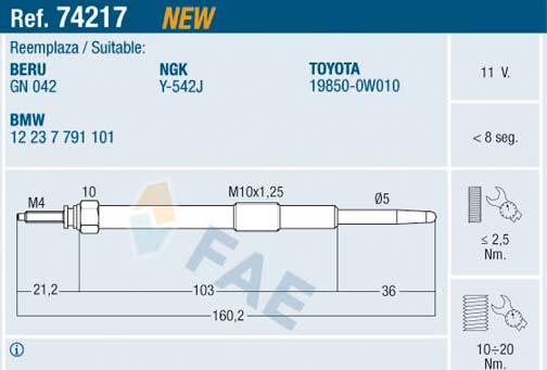 FAE 74217 - İşıqlandırma şamı www.furqanavto.az